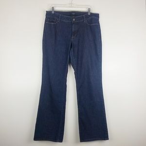 Ann Taylor High Rise Curvy Bootcut Jeans Dark Wash